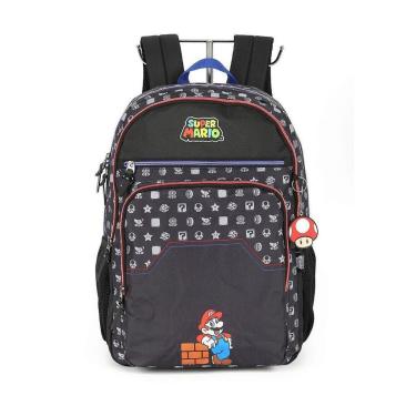Imagem de Mochila de Costas Luxcel Super Mário Comp Laptop Preto-Masculino