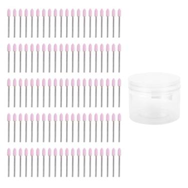 Imagem de Brrnoo Broca de Unhas Em Forma de Cone de 100 Peças, Brocas de Aço de Tungstênio de Quartzo para Tecnologia de Unhas, Esmalte de Gel Acrílico para Remoção de Arquivos, Ferramentas de