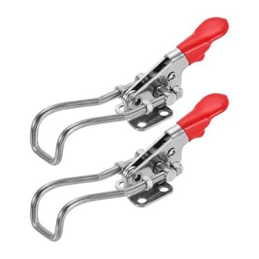 Imagem de HARFINGTON 2 peças 40323 Grampo de trava de alternância M5 x 42 mm 181 kg Capacidade de retenção ajustáveis Travas de tração de liberação rápida 304 grampos de ferrolho de aço inoxidável para caixa de