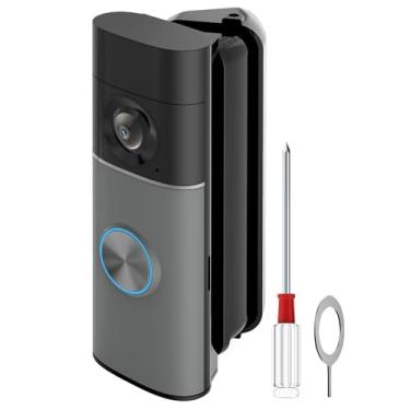 Imagem de Suporte de ângulo de campainha R-ing, suporte de porta ajustável de 30-55 graus para campainha com fio Pro/Plus (modelo mais recente), kit de visualização de canto alargado, instalação universal