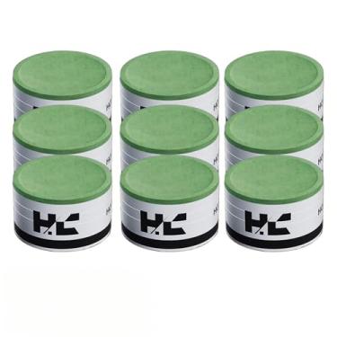 Imagem de THXLCON Giz de taco de bilhar feito à mão na Finlândia (círculo de jogador profissional, verde 9 peças)