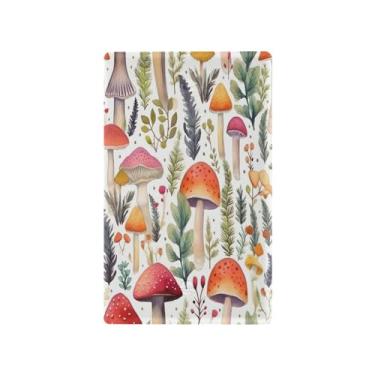 Imagem de Wassud Placa de cobertura de interruptor de luz padrão aquarela de cogumelos, 1 capa de tomada em branco placa de parede decorativa decoração de casa sala de estar quarto