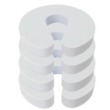 Imagem de Protetor de aperto de porta de bebê rolha de espuma macia evita lesões de aperto de dedo batendo portas