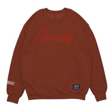 Imagem de Moletom Grizzly Script Logo Crew Neck P RUST UNICA-Masculino