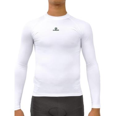 Imagem de Camisa de Ciclismo Segunda Pele Manga Longa Barbedo Branca-Unissex