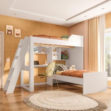 Imagem de Beliche Office Infantil Juvenil com Escrivaninha Vivace - DRD Móveis