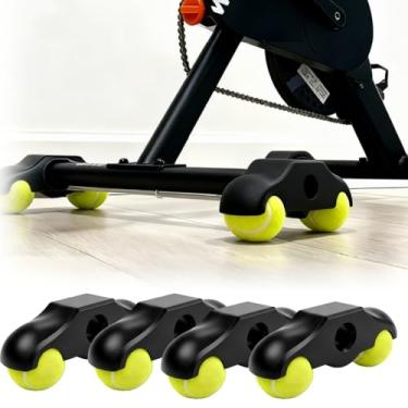Imagem de Venshy Pacote com 4 pés de bola de tênis para Wahoo KICKR Core 2 (modelo 2025) com 8 bolas de tênis, para treinadores inteligentes de ciclismo de bicicleta interna para tornar sua pedalada mais