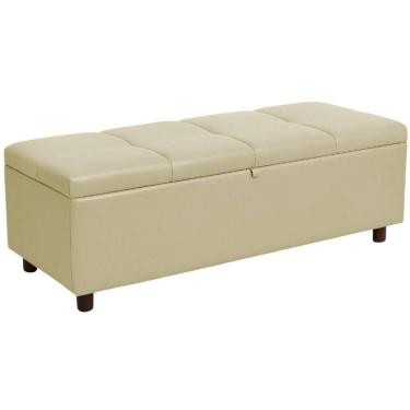 Imagem de Baú Recamier Espanha Couro Bege 140 Cm