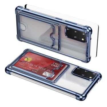 Imagem de Asuwish Capa de celular para Samsung Galaxy S20 Plus S20+ 5G com protetor de tela de vidro temperado e suporte de cartão rígido à prova de choque acessórios S20+5G S20plus 20S + S2O S 20 20+ G5