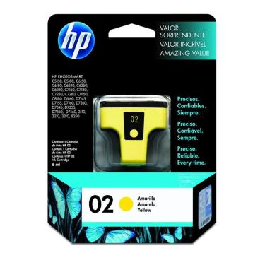 Imagem de Cartucho De Tinta Hp 02 C8773wl Amarelo | C7280 C6180 D6160 C7180 | Original 6ml