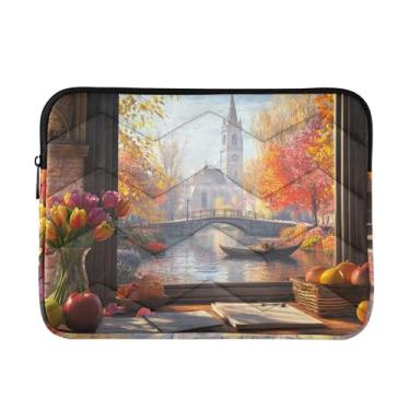 Imagem de Capas para laptop 13, 13,3, 35,5 cm, vista de outono, à prova de choque, capa protetora para notebook