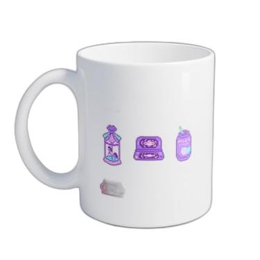 Imagem de Caneca Xícara de Café Porcelana 300ml Design Pixel Art Jogos Retro