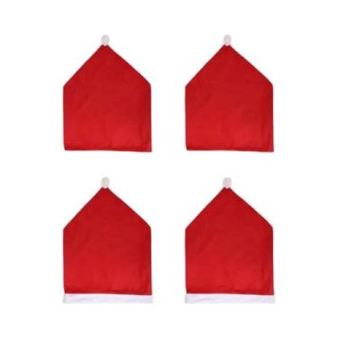 Imagem de Conjunto De Capas Para Cadeiras De Natal Com Tema De Papai Noel, Decor