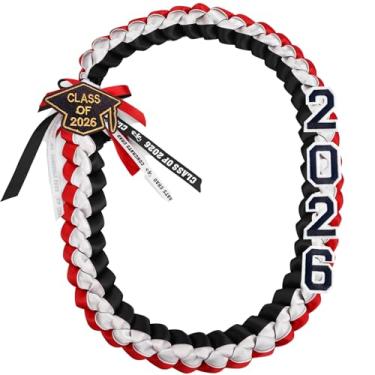 Imagem de FOMOMDI Colar trançado de formatura 2026 Leis para graduação, para estudantes universitários, materiais de festa de pós-graduação, 2026, Poliéster, Sem Pedra Preciosa