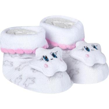 Imagem de Meia Pantufa Divertida Menina Bebê Recém Nascido Saída Maternidade Enx
