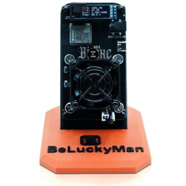 Imagem de Bitaxes Gamma 601 Bitcoins Miner 1.2TH/S Sistema de Código Aberto BM1370 Asic Chip Lucky Miner 15W/TH BTC Conexão Solo Mineiro Cripto Moeda Miner Uso Doméstico (Laranja)