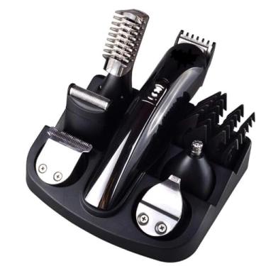 Imagem de Aparador de barba Aparador de cabelo Todos 11 em 1 Kit de cuidados masculinos Corte de cabelo facial de nariz e cabeça, Aparadores de bigode recarregáveis, Aparadores de cabelo com carga rápida