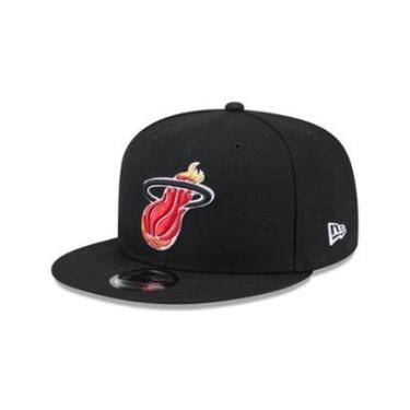 Imagem de BONE NEW ERA 9FIFTY MIAMI HEAT NBA HARDWOOD PRETO-Masculino