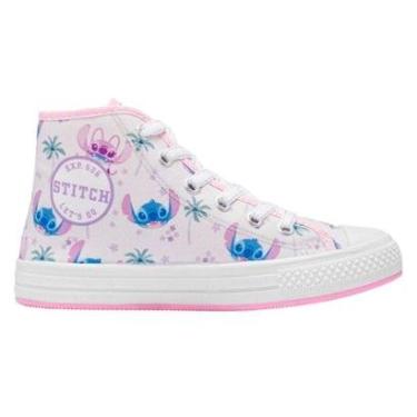 Imagem de Tênis Disney Stitch Cano Alto Infantil - Rosa 23-Unissex