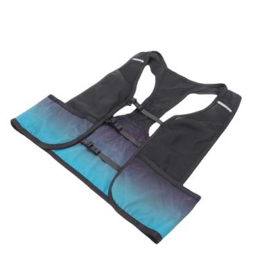 Imagem de Fockety Colete de corrida unissex, mochila de hidratação de 3 litros com 2 garrafas de água, colete refletivo e respirável para caminhadas, corrida, maratonas e outras atividades.