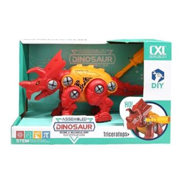 Imagem de Dinossauro de Montar Triceratops 29 Peças Sortido Domni