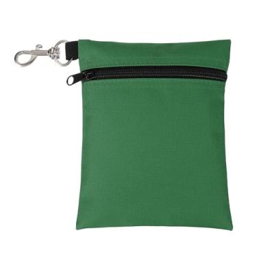 Imagem de YELARXI Bolsa para camiseta de golfe, bolsa de bola de golfe com zíper 17 x 12,7 cm com clipe de garra de lagosta de metal à prova d'água - adequada para (camisetas bolas/suporte de objetos de valor