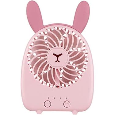 Imagem de AEWFRRV Ventilador pequeno USB Ventilador de mão Ventilador de mão de desenho animado Mini ventilador ajustável portátil portátil dormitório estudantil escritório ventilador de mesa de verão yubin1993 (Cor: A)