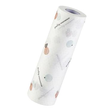 Imagem de Cryfokt Rolo de Pano de Limpeza Descartável para Absorção de água Não Tecido de Polpa para Móveis de Banheiro de Cozinha, 50 Folhas, Higiênico e Saudável para Uso Doméstico (Geométrico Engrossado)