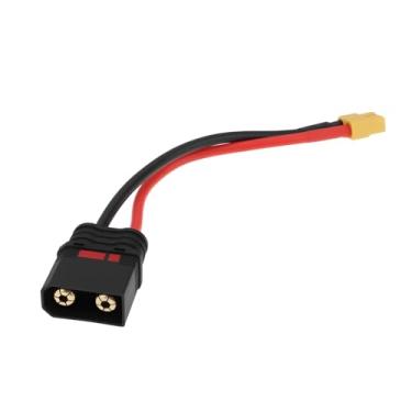 Imagem de SING F LTD Adaptador de conector XT-60 fêmea para QS8 macho 12AWG para veículos RC, drones FPV configurações de bateria Lipo de alto desempenho, 15 cm