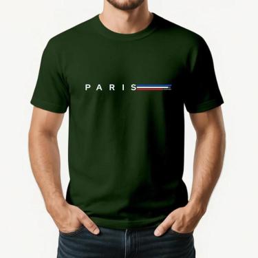Imagem de Camiseta Masculina Algodão Premium PARIS 02-Masculino