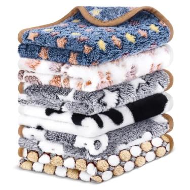 Imagem de Eilyliafe 6 peças, cobertores de porquinho-da-índia, forradores de gaiola de animais pequenos, tapete de dormir, absorvente, reutilizável para animais de estimação, xixi, tapete de cama para hamster