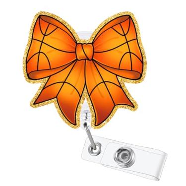 Imagem de CTOHN Carretel de suporte de crachá de arco de basquete, clipes retráteis de enfermagem de enfermagem para estudantes escolares, crachás de identificação de assistentes médicos pediátricos