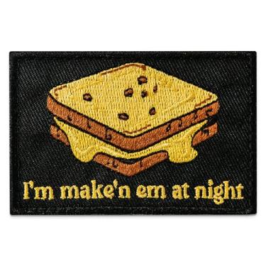 Imagem de Patch bordado I'm Make'n em at Night - Remendos bordados engraçados, remendo de moral tático militar com fecho de , adesivos fofos para mochilas, jeans, jaquetas, coletes, chapéus e mais
