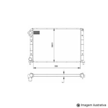 Imagem de Radiador Doblo 1.6 16V / 1.8 ( 01 > ) com / sem Ar ou 1.3 com Ar / Manual / Aluminio...