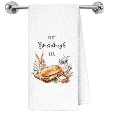 Imagem de Exqcom Toalhas de cozinha in My Sourdough Era, presentes para padeiros amantes de panificação, toalhas de chá para decoração de cozinha, padaria, presentes de fermento, toalha de mão decorativa, 40 x