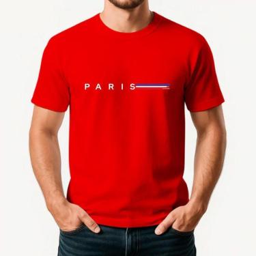 Imagem de Camiseta Masculina Algodão Premium PARIS 02-Masculino