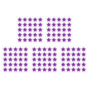 Imagem de Generic Star Gem Stickers 10 mm, 5 folhas autoadesivas acrílico estrela strass joia adesivo cristal enfeite folha para artesanato decoração de unhas maquiagem DIY, roxo