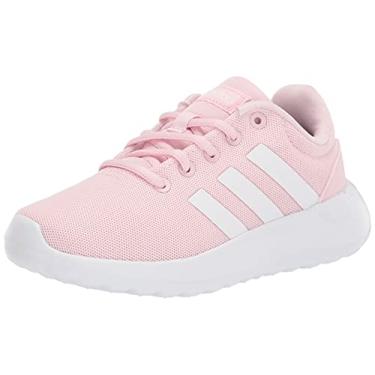 Imagem de adidas Tênis de corrida infantil unissex Lite Racer CLN 2.0, Rosa transparente/branco/branco, 6 Little Kid