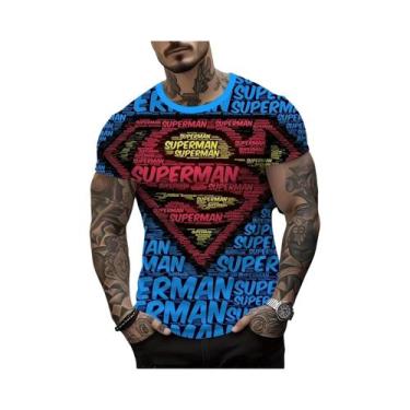 Imagem de Camiseta Gráfica Masculina Marvel Superman Estilo Streetwear Casual De