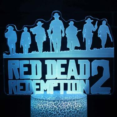 Imagem de Luz noturna 3D Creative Recarregável Red Dead Redemption - Taiyuanketa