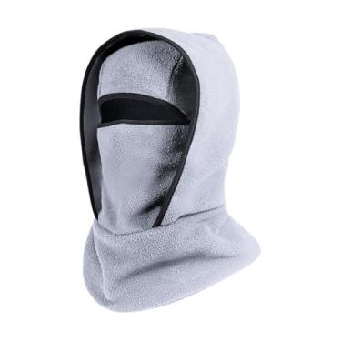 Imagem de YIJU Gorro de inverno, balaclava, máscara de esqui para escalada, patinação e esportes ao ar livre, Cinza Claro