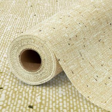 Imagem de FIFTY FEET Forro de prateleira não adesivo de 30,5 x 304,8 cm para armários e gavetas de cozinha, forro de armário de PVC antiderrapante lavável (amarelo) (5 rolos)