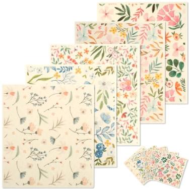 Imagem de RVEFOT 5 peças de panos de prato suecos para cozinha, toalhas de papel reutilizáveis de secagem rápida, panos de prato de cozinha laváveis absorventes, panos de esponja de celulose macios para pia de