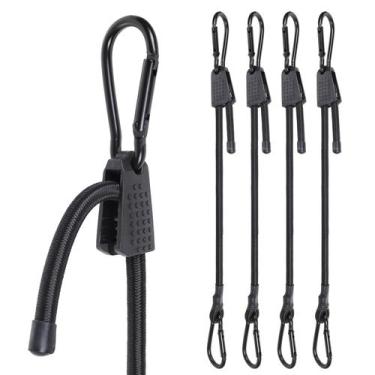 Imagem de Cordones Elásticos EXVITAL Ajustables con Mosquetón 36 cm 4 Piezas
