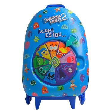 Imagem de Mochila Grande Roda Tripla 3d Disney Divertidamente 2 Diplomata (kit) Azul