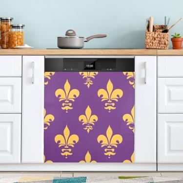 Imagem de ATTX Capa magnética para lava-louças Mardi Gras | Adesivo decorativo de eletrodomésticos de 58 x 66 cm para armários domésticos e eletrodomésticos (25)
