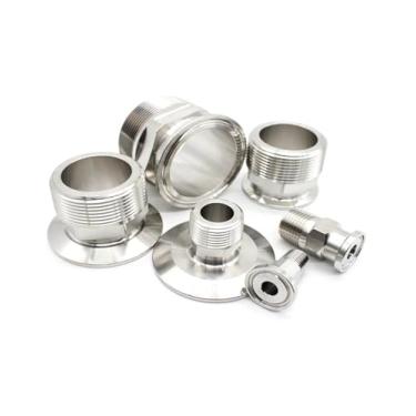 Imagem de 1/10.2 cm 3/20.3 cm 1/5.1 cm 3/10.2 cm 2.5 cm -10.2 cm NPT macho x 1.3 cm 1.9 cm 3.8 cm 5.1 cm -10.2 cm Tri Clamp Connector Pipe Fitting 304 316L Aço inoxidável (1-1l44) -NPT-K6 4, SUS304)