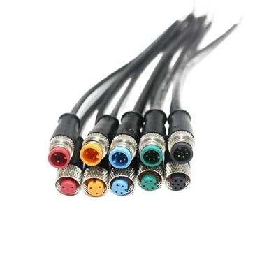Imagem de FXPCGZISH 5/20 peças M9 2 3 4 5 6 pinos DC junta de bicicleta à prova d'água conector fêmea macho fiação scooter cabo de freio 20 cm (macho, 20 peças_5P)