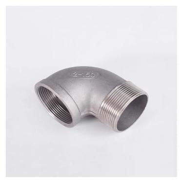 Imagem de 6.3 cm 7.6 cm 10.2 cm BSPT fêmea para macho cotovelo de 90 graus 304 aço inoxidável encaixe de tubulação água gás óleo (SS304,2-1/5.1 cm)