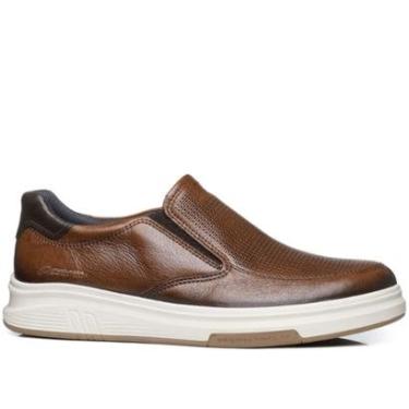 Imagem de Tênis Casual Pegada Masculino em Couro Pinhão 112303-04-Masculino